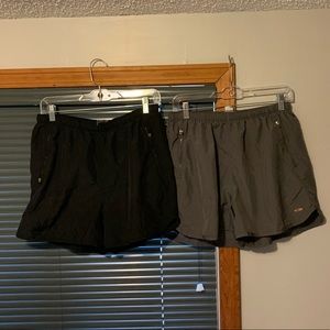 👉👉SOLD** SOLD‼️‼️‼️‼️‼️Champion set 2 lined shorts Black Gray